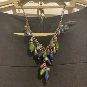 Multi colored necklace. Silver chain